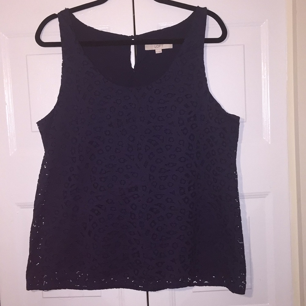 LOFT Sleeveless Lace Top Size XL